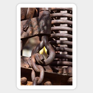 Part of a rock crusher used in the mining town of Jerome, Arizona. mug t-shirt gift antique Sticker